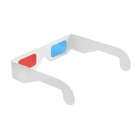 红色和蓝色3D立体纸板眼镜3D AR硬件与纸3D效果
