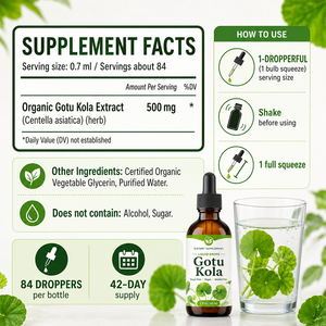 Gotas Líquidas para el Equilibrio de la Circulación Natural con Extracto de Gotu Kola, Favorecen una Circulación Saludable - Product Image 2