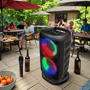 Loa Karaoke Không Dây Di Động HY-3317 Có Đèn <span class=keywords><strong>LED</strong></span> RGB, Micro Tích Hợp, Hệ Thống Âm Thanh, Dùng Cho Tiệc Tùng Tại Nhà, Sử Dụng Pin - Product Image 1