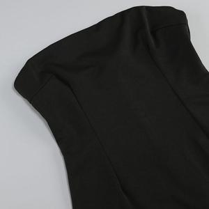 <b>Explosive</b> Models Strapless Bodycon Bow Tie Decoration Contrast <b>Color</b> Sexy Party Mini Dress Fashion - Product Image 5