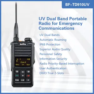 New Arrival IP68 belfone VHF UHF băng tần kép telsiz chuyên nghiệp DMR hai cách phát thanh