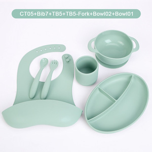 Bol d'alimentation en silicone pour bébé, avec cuillère et fourchette, ensemble d'ustensiles pour repas pour nourrissons de 0 à 12 mois, sans Bpa, matériau de qualité alimentaire - Product Image 4