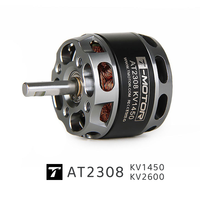 Moteur CC sans balais T-MOTOR AT2308 à arbre long, aimant permanent, haute vitesse, stable, efficacité IE3, IP35, 100W, avec bride