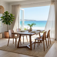 Table et chaises de salle à manger de luxe pour la maison, ensemble de salle à manger confortable pour hôtel, table et chaises de salle à manger pour villa, ensemble de mobilier de salle à manger pour restaurant