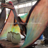 Décorations de dinosaures animatroniques volants sur mesure pour aire de jeux d'aventure, modèle de pterodactyle robotisé à vendre
