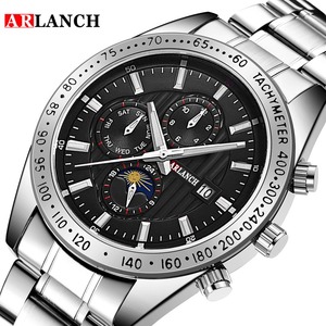 Montre chronographe à quartz pour homme, acier inoxydable, étanche, 3 cadrans, montre sport, style décontracté de luxe - Product Image 5