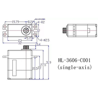 Moteur CC sans balais à couple élevé HL3606-C001 6V avec engrenages métalliques et arbre unique pour bras robotique, exosquelette, AGV, articulation de robot d'automatisation