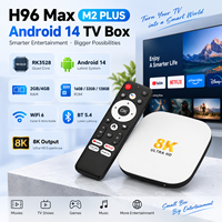 Nouvelle Box TV H96 Max d'Usine Originale M2 PLUS 2025 RK3528 BT5.4 Lecteur Multimédia Android 14 Meilleure Box IPTV en Vente Chaude