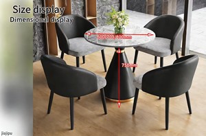 Nouvelle table basse en fer forgé haut de gamme chinoise 2026, design moderne de luxe léger, pour petite famille, salle <span class=keywords><strong>à</strong></span> manger, réception d'hôtel, garantie 1 an - Product Image 4