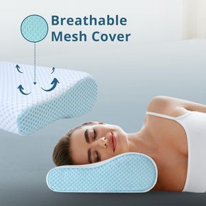 Oreiller en mousse à mémoire de forme, oreiller orthopédique pour dormir, oreiller cervical ergonomique pour les douleurs au cou - Product Image 5