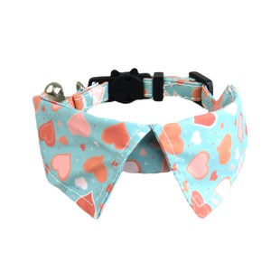 Colliers pour chats à motif de cœurs mignons avec clochette, boucle réglable, pour petits chats, toutes saisons, style tendance - Product Image 5