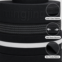 Bande élastique en nylon et spandex GRS de haute qualité avec logo personnalisé en jacquard, douce, antidérapante, en silicone, pour sous-vêtements et boxers