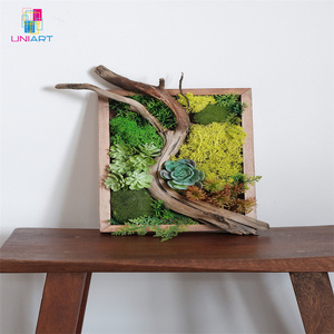 2024 nuevo diseño decorativo tiendas de pescado paredes de madera arte de pared de madera decoración del hogar arte de pared de hierba de madera - Product Image 2