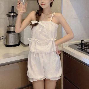 Ultimo stile Nighty design pantaloncini pigiama donna in pizzo stile principessa bianco abito da casa abbinato pigiama Set - Product Image 2