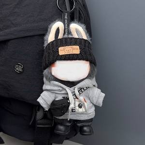 Nuevo Conjunto <span class=keywords><strong>de</strong></span> Ropa <span class=keywords><strong>para</strong></span> <span class=keywords><strong>Muñecas</strong></span>: Abrigo Gris, Pantalones Deportivos, Bolso Cruzado <span class=keywords><strong>de</strong></span> Peluche, Diadema, Ropa Unisex <span class=keywords><strong>para</strong></span> Jóvenes - Product Image 4