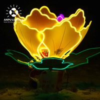 Dynamic Rose Motif RGBW Lampe pour Fêtes de Mariage Festive Paysage Extérieur Éclairage Lumineux Fleur Plaza Décorations