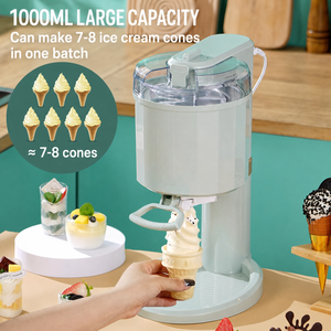 Máquina para Hacer Helados Eléctrica, 1.0L, 15W, Recipiente Portátil de Aluminio para el Hogar, Mini Yogur Helado, Carcasa de ABS, Certificación CE - Product Image 1