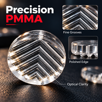 Lentille optique industrielle ZhonNa 8 mm 130 degrés à focalisation croisée PMMA 300-1100 nm pour alignement laser de pneus, pièce d'équipement, accessoire