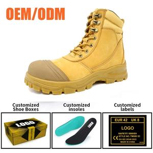 <span class=keywords><strong>Stivali</strong></span> Antinfortunistici Alta Qualità <span class=keywords><strong>in</strong></span> Pelle Nabuk Gialla <span class=keywords><strong>con</strong></span> Suola <span class=keywords><strong>in</strong></span> PU e <span class=keywords><strong>Gomma</strong></span>, Puntale <span class=keywords><strong>in</strong></span> Fibra di Vetro Anti-schiacciamento, Anti-perforazione e <span class=keywords><strong>Cerniera</strong></span> per Uomo - Product Image 4