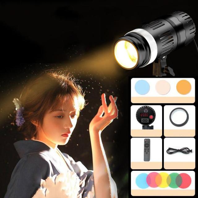 Portable 100W 102 LEDs Spotlight Portrait Photography Fill Light Adjustable Focus Triple Color Temperature