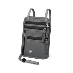 Venta al por mayor de moda duradero colgante cuello pasaporte titular bolsa RFID mensajero solo hombro billete cuello cartera - Product Image 1