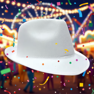 Cappello Sombrero Bianco con Paillettes Michael Tango per Adulti, Costume per Feste e Carnevale, in Poliestere - Product Image 2