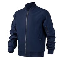 Veste de bombardiers de vol pour hommes Hip Hop de marque de logo personnalisé OEM avec col côtelé et ourlet côtelé