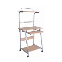 Bureau mobile à hauteur réglable pour étudiants, avec roulettes et étagères de rangement, personnalisable