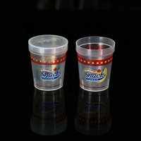 Gobelet en plastique jetable miniature personnalisé de 3 oz avec couvercle