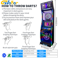 Centre d'amusement Populaire Dart Arcade machine Avec Écran LCD Jeu à pièces Machine à écran tactile Machine à boutons
