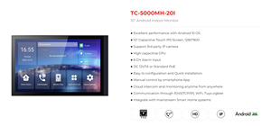 Taichuan Video Doorphone intercom với PoE Nhận dạng khuôn mặt thẻ mở hệ thống Android - Product Image 3