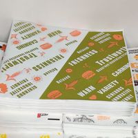 Papier d'emballage pour viande de charcuterie, personnalisé avec logo et taille, qualité alimentaire, en gros, papier ciré pour hamburgers