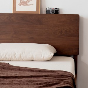 Lit plateforme en bois de noyer noir 1,8 m, structure robuste, mobilier de chambre à coucher - Product Image 2