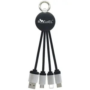 Doğrudan kaliteli 4 inç 1 Usb veri kablosu özel Led aydınlatmalı Logo