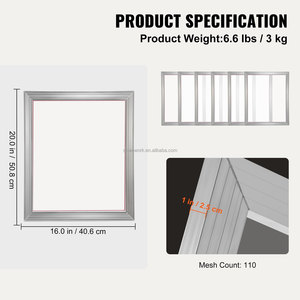 Wework 14X18Inch Nhôm Lụa Màn Hình In Ấn Khung Silkscreen Stencil Màn Hình In Khung Với 110 Đếm Lưới - Product Image 6
