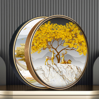 Cadre de peinture en aluminium en métal en forme de demi-cercle irrégulier carré rond de style moderne