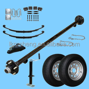 Kit de moyeu léger pour essieux simples et doubles de 2000 à 8000 lb, essieux à ressorts à lames pour remorques en acier, suspension à ressorts à lames - Product Image 1