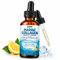 Complément Liquide Avancé de Collagène Marin en Gouttes pour l'Élasticité de la Peau, des Cheveux et des Ongles – Routine de Beauté Quotidienne – Fournisseur OEM en Gros
