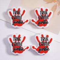 Cuentas de silicona con diseño de terror de Halloween para bolígrafos con cuentas, llaveros DIY y suministros para la creación de joyas