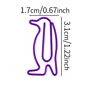 Clips en forme de pingouin de 4 pouces, clips colorés en forme d'animaux de dessin animé pour le bureau et l'école - Product Image 3