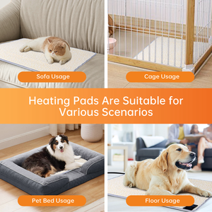 Mèo sưởi ấm Pad trong nhà, nhiệt độ có thể điều chỉnh Kitten sưởi ấm Pad sơ sinh với 12VDC an toàn điện áp và máy có thể giặt S17 * 12in - Product Image 6