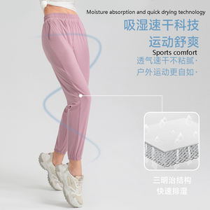Pantalones <span class=keywords><strong>Deportivos</strong></span> de Yoga Holgados y Casuales, Pantalones de Fitness de Cintura Alta, <span class=keywords><strong>con</strong></span> Bolsillo, de Secado Rápido - Product Image 4