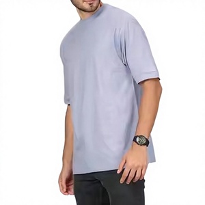 Camiseta de Algodón Lisa Personalizable con Logotipo, Impresión Digital, Tallas Grandes, Hombros Caídos para Hombre - Product Image 3