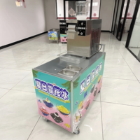 Xf Multifunktionale Kommerzielle Koreanische Bingsu Schnee-Eiscreme-Maschine Selbstreinigender Flockenhersteller Luftkompressor 200kg 24 Stunden