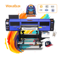 Mesin Printer UV 3*I3200U1 Printer UV DTF untuk Transfer Stiker, Mesin Cetak Film AB 60cm dengan Laminator UV, Sampel Gratis