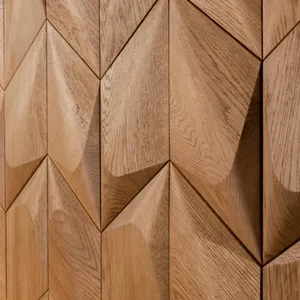 Panel de decoración de madera dura 3D, panel de madera, decoración de listón de madera, decoración de pared para el hogar, arte de Panel de pared