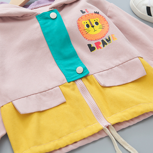 Vêtements pour bébés en gros : Blousons à capuche unis, Manteaux en satin rose pour filles - Product Image 3