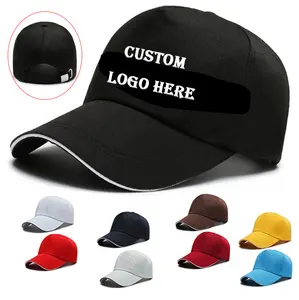 Custom Logo Designer Plain Blank Adjustable Advertising Baseball Hat Cap Printing Embroidery Pattern Sports Gorras 5 Panel Hat