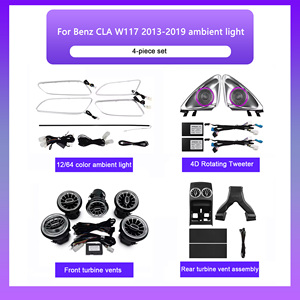 Kit d'éclairage intérieur de <span class=keywords><strong>voiture</strong></span> SJC pour <span class=keywords><strong>Mercedes</strong></span> Benz <span class=keywords><strong>Classe</strong></span> <span class=keywords><strong>A</strong></span> W176 <span class=keywords><strong>Classe</strong></span> B W246 CLA C117 GLA X156 Kit d'éclairage ambiant 64 couleurs/12 couleurs - Product Image 6