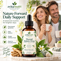 Gouttes de soutien thyroïdien pour adultes à marque privée, enrichies en sélénium, zinc, iode, L-tyrosine et Ashwagandha, pour une meilleure densité osseuse, 100 % pures
